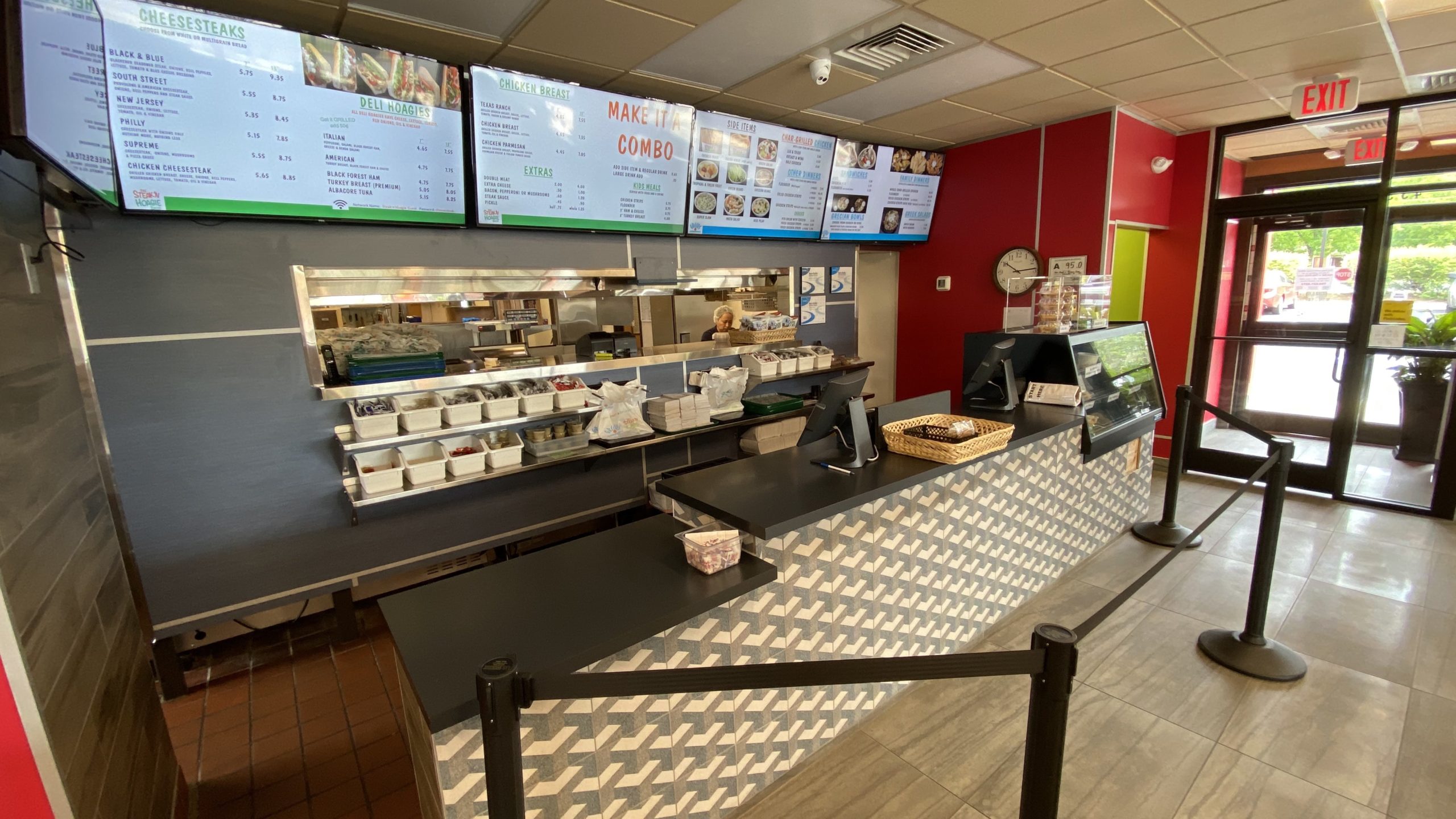 Newly renovated walk up counter of quick serve restaurant in Charlotte, NC